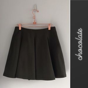 Chocolate Circle Skater Mini Skirt